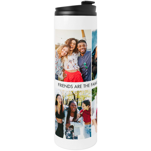 Gallery of Six Grid Stainless Steel Travel Mug, White,  , 20oz, Multicolor