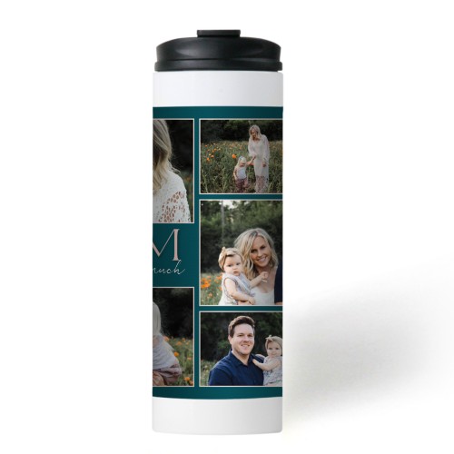 Classic Mom Collage Stainless Steel Travel Mug, White,  , 16oz, Blue