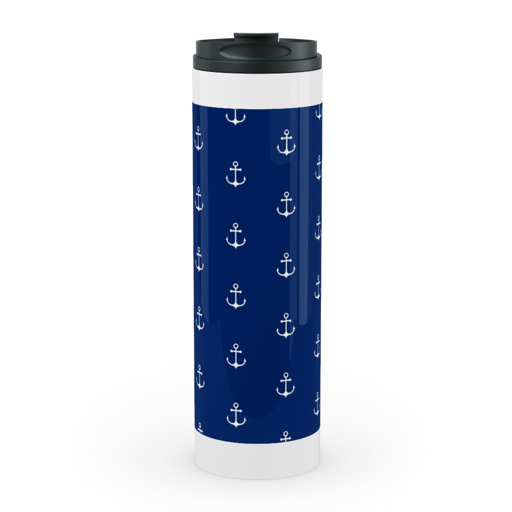 Anchor - Cobalt Blue Stainless Mug, White, , 20oz, Blue, True Blue