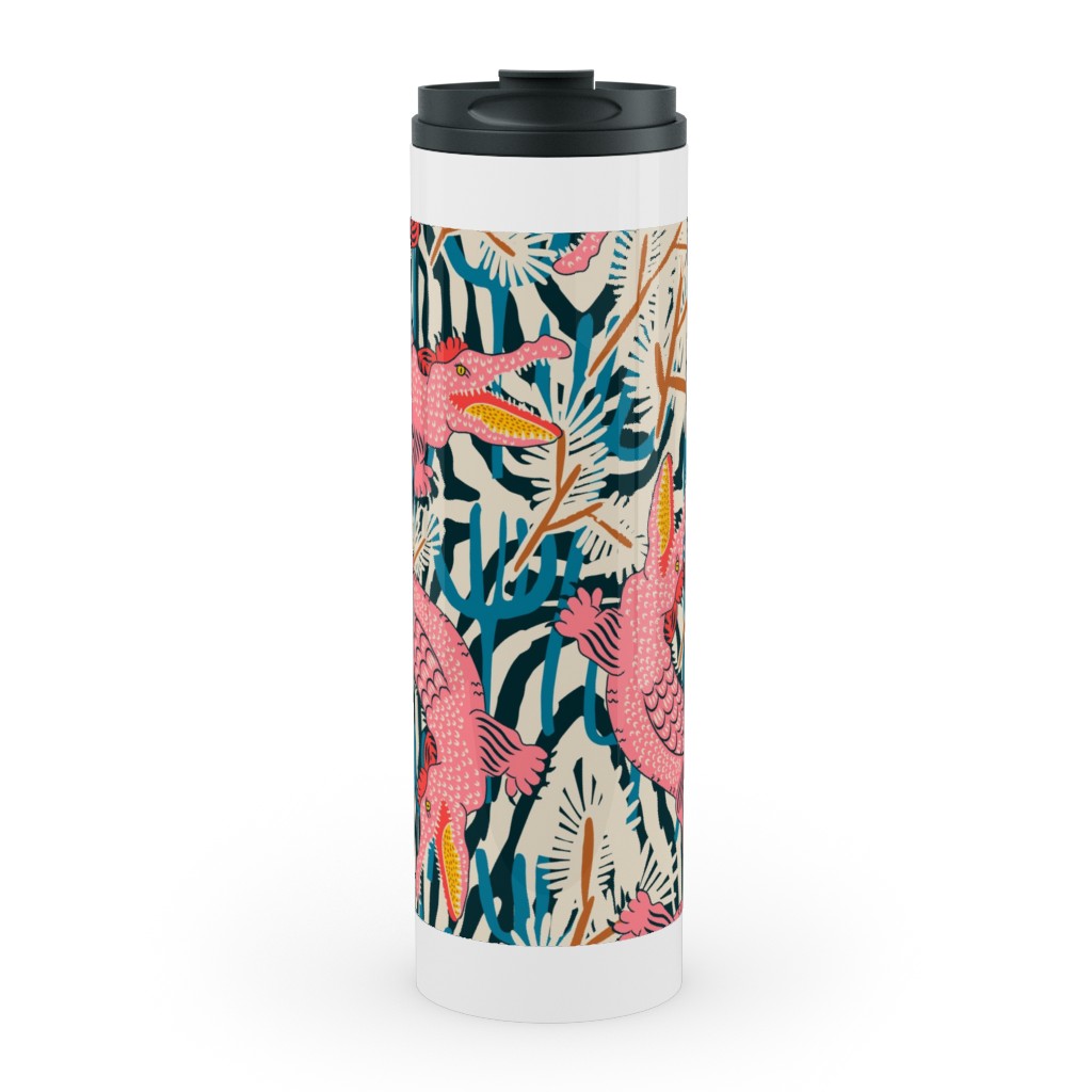 Bazaar Cosmic Gator - Multi Stainless Mug, White, , 20oz, Multicolor