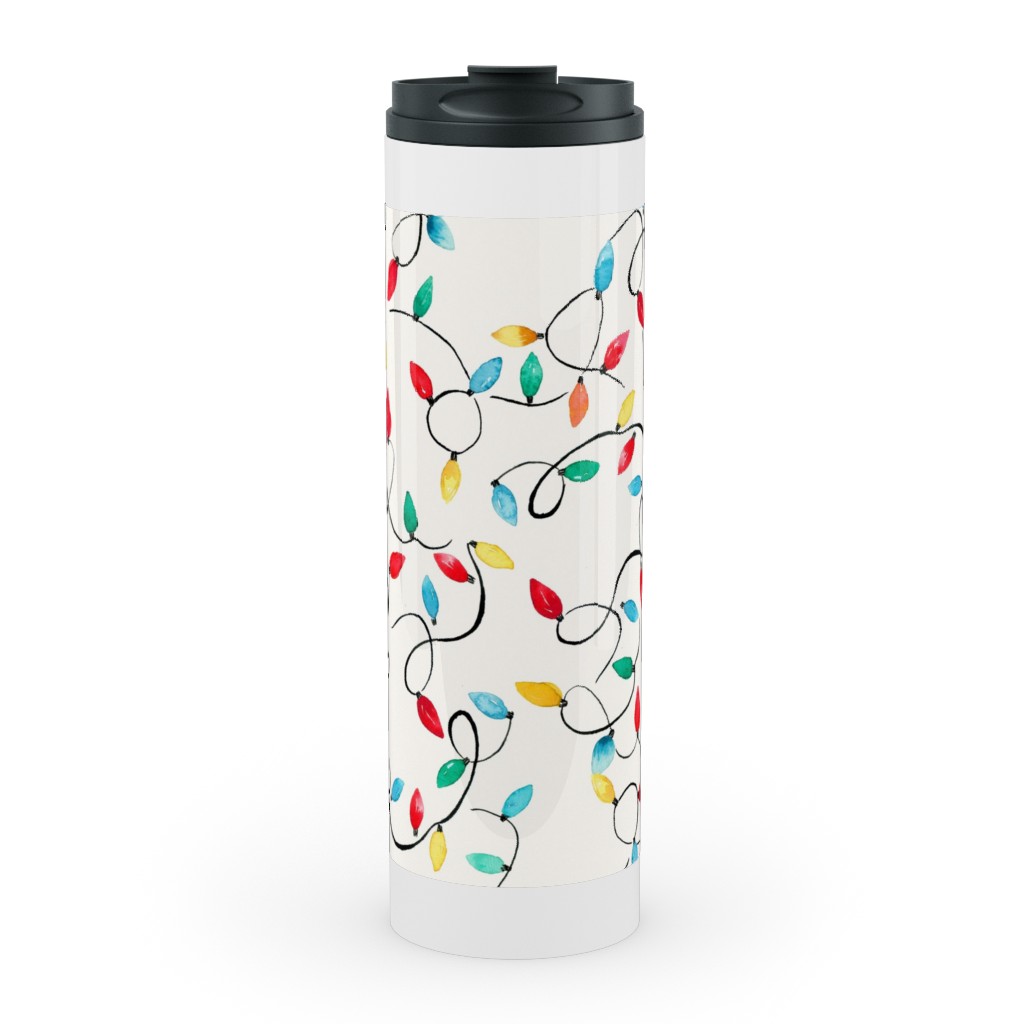Christmas Lights Decoration - Multi Stainless Mug, White, , 20oz, Multicolor