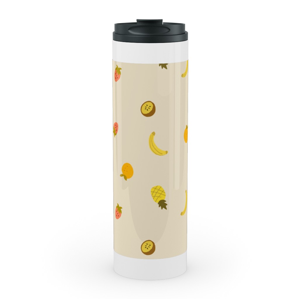 Tropical Fruit - Yellow Stainless Mug, White, , 20oz, Yellow, Classic Yellow