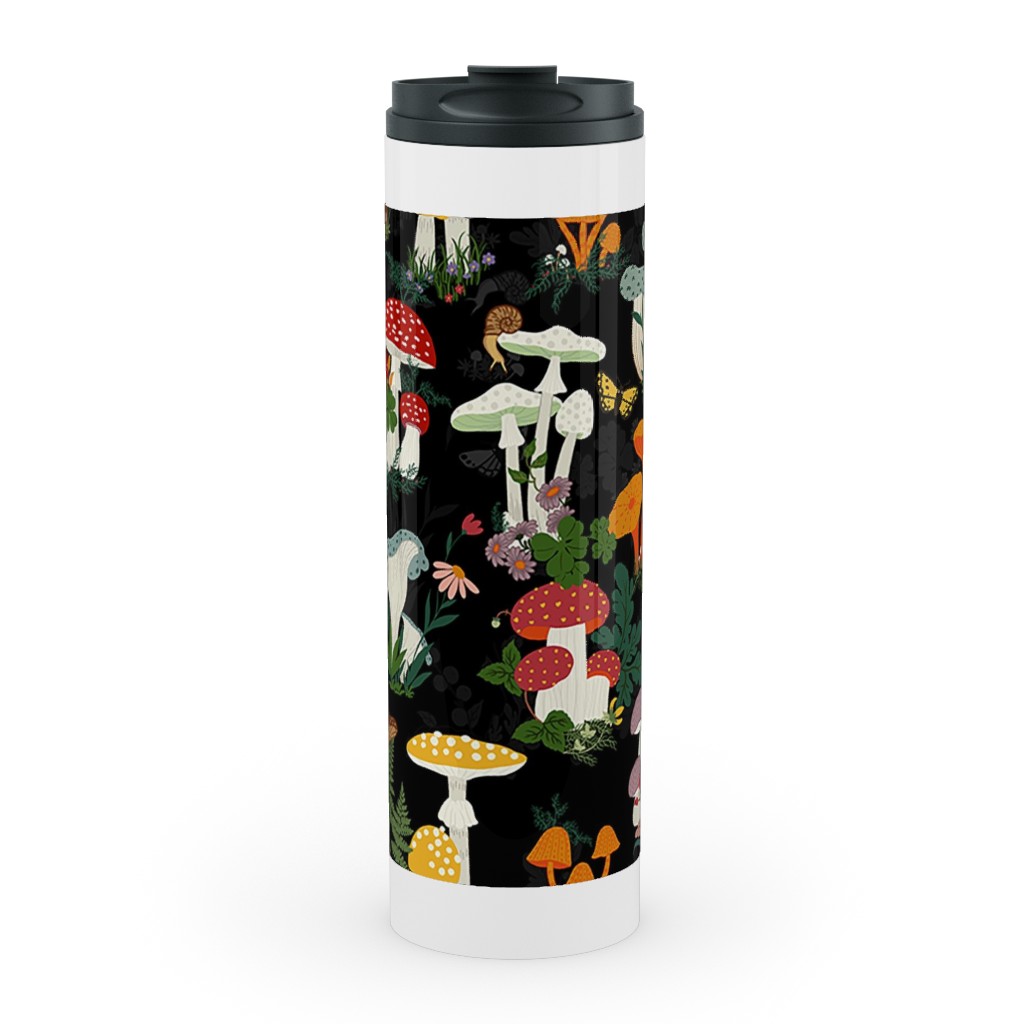 Mushroom Garden - Multi Stainless Mug, White, , 20oz, Multicolor