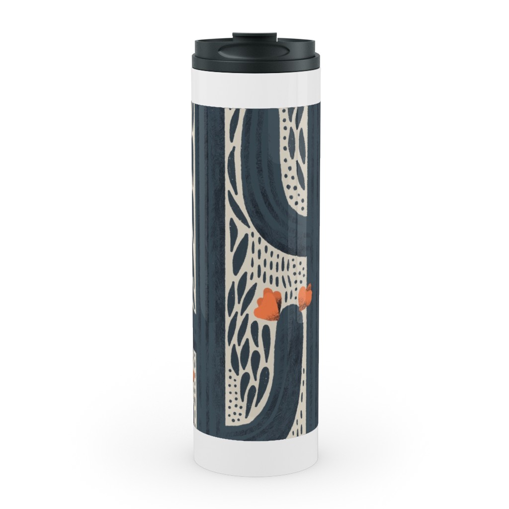 Wyatt - Cactus - Navy Stainless Mug, White, , 20oz, Blue, True Blue