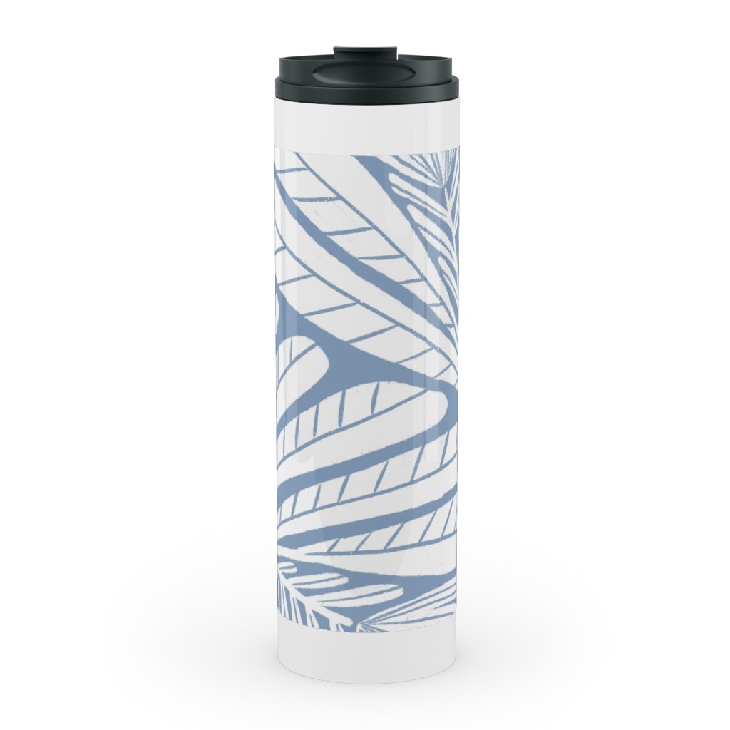 Irene - Blue Stainless Mug, White,  , 20oz, Blue