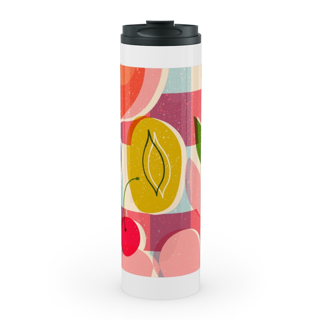 Summer Fruits - Bright Stainless Mug, White, , 20oz, Multicolor
