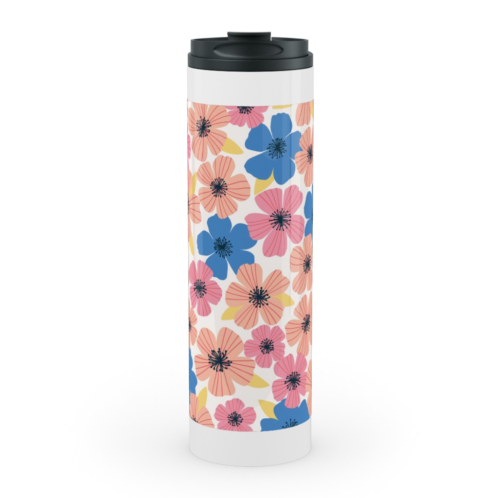 Flowerburst - Summer Mix Stainless Mug, White,  , 20oz, Pink