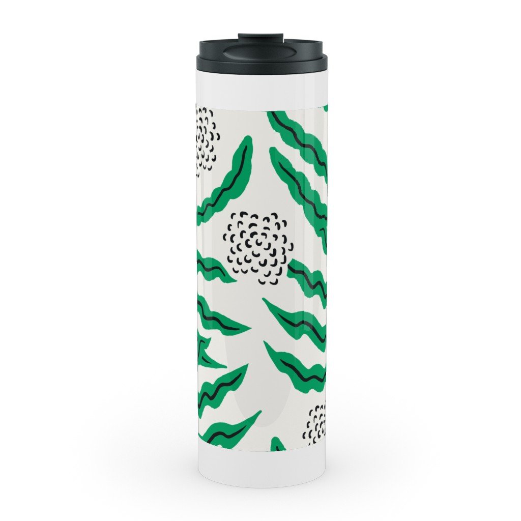 La Ville Vine Stainless Mug, White,  , 20oz, Green