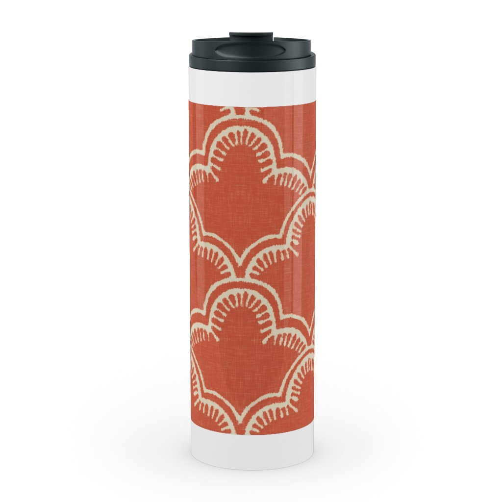Tangier Stainless Mug, White,  , 20oz, Orange