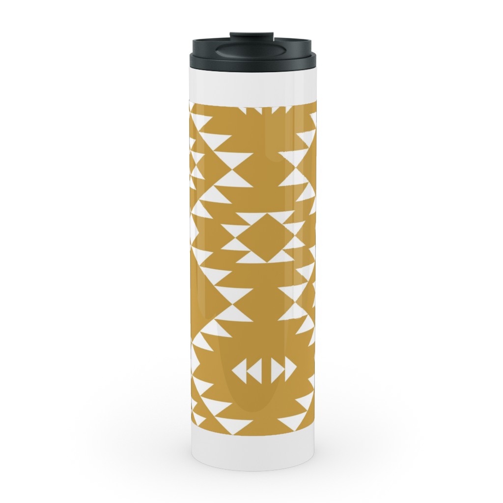 Navajo - Gold White Stainless Mug, White, , 20oz, Yellow, Classic Yellow