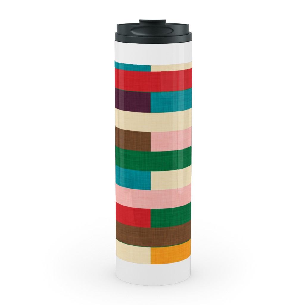 Kilim - Stripe - Multi Stainless Mug, White,  , 20oz, Multicolor