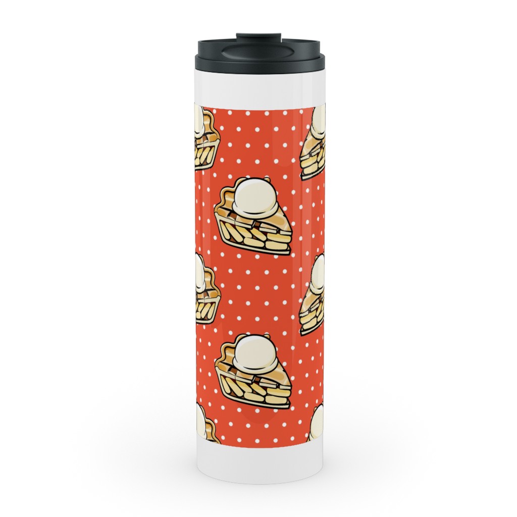Apple Pie  La Mode - Orange Stainless Mug, White,  , 20oz, Orange
