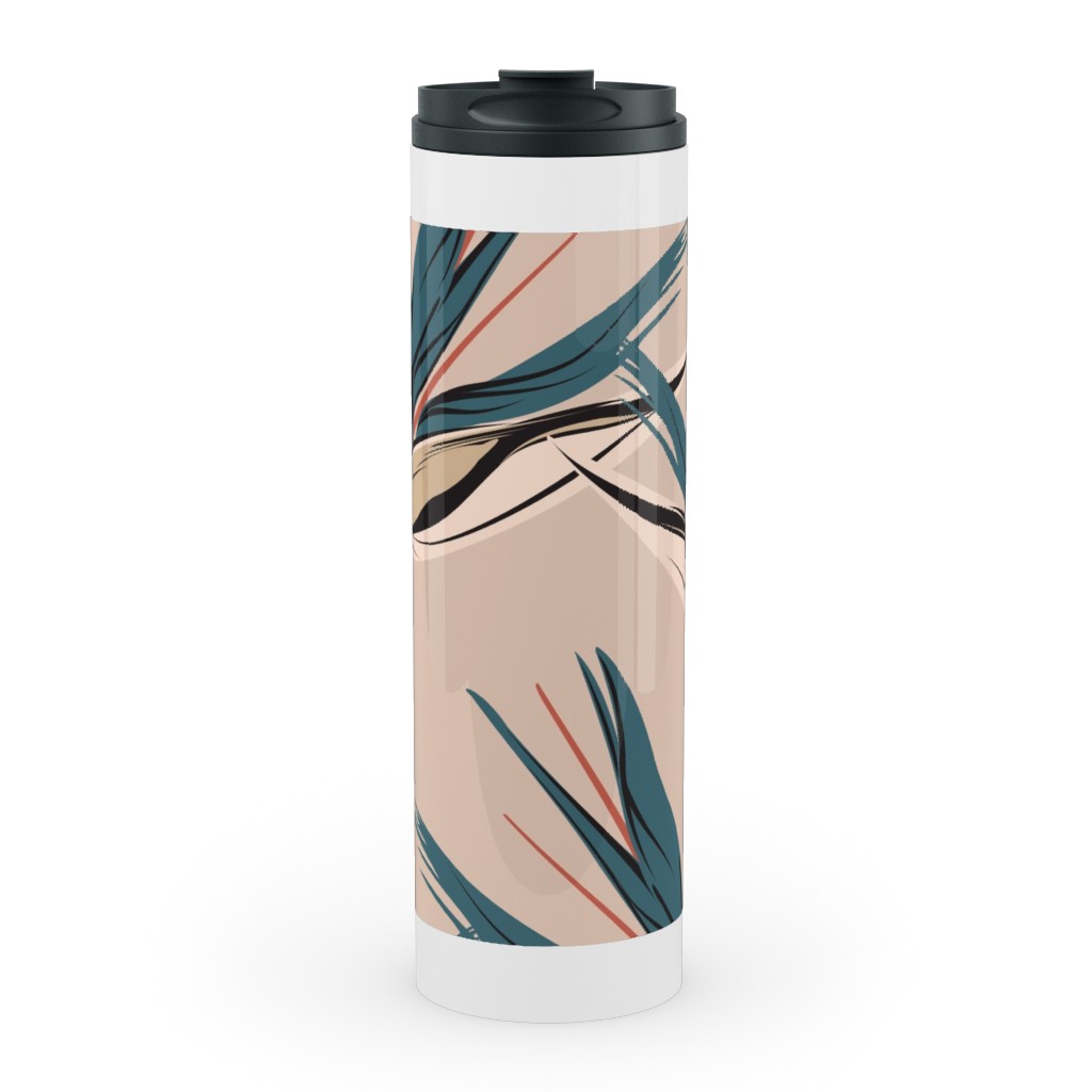 Bird of Paradise Stainless Mug, White,  , 20oz, Pink
