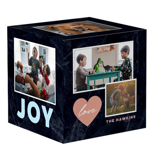 Joyful Heart Photo Cube, Pink