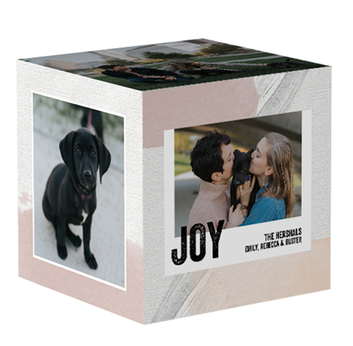 Brushed Texture Frame Photo Cube, Black, black