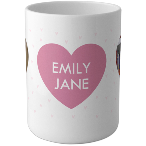 Heart Cutouts Custom Cup, Pink