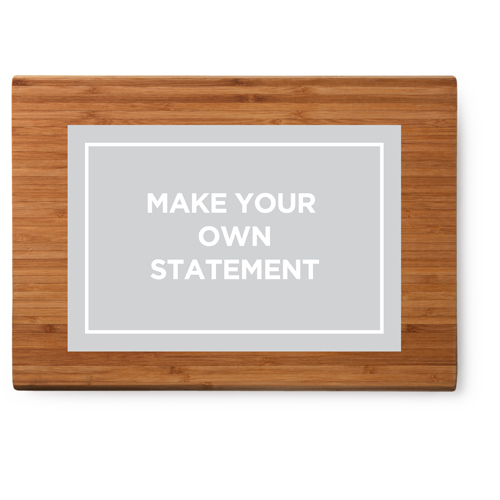 Make Your Own Statement Cutting Board, Bamboo, Rectangle, None, White