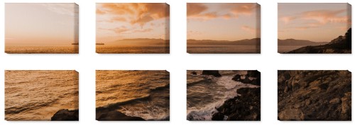 Symmetrical Eight Spread Canvas Prints, No Frame, Multi piece, Multicolor, Multi