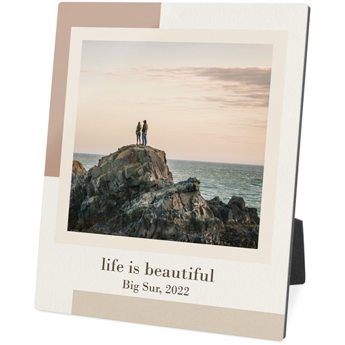 Modern Neutral Light Desktop Plaque, Rectangle, 8x10, Beige