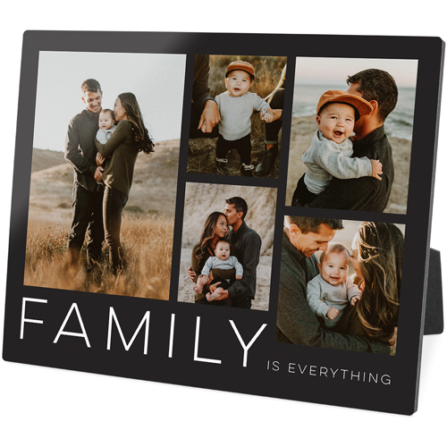 Family Gallery Of Five Desktop Plaque, Rectangle Ornament, 8x10, Multicolor