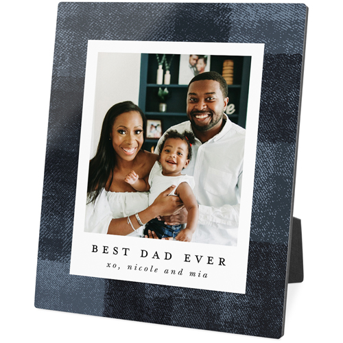 Dark Modern Frame Desktop Plaque, Rectangle, 8x10, White, white