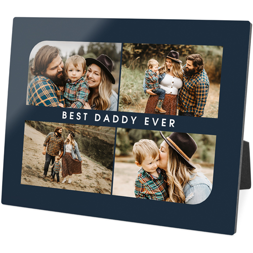 Rounded Edges Desktop Plaque, Rectangle, 8x10, Black