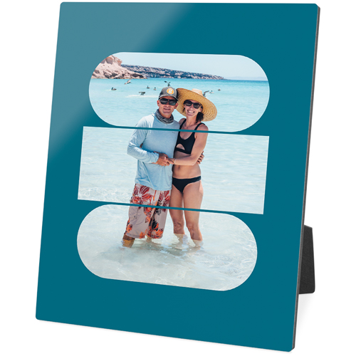 Connected Frames Desktop Plaque, Rectangle, 8x10, Blue