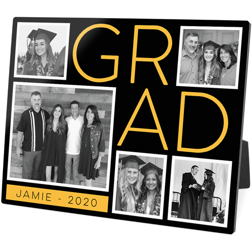 Grad Desktop Plaque, Rectangle, 8x10, Black
