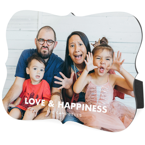 Bold Type Face Desktop Plaque, Bracket, 8x10, White, white