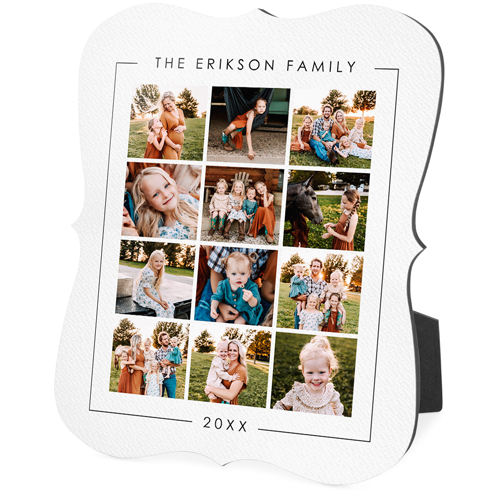 Year Of Memories Portrait Desktop Plaque, Bracket, 8x10, White