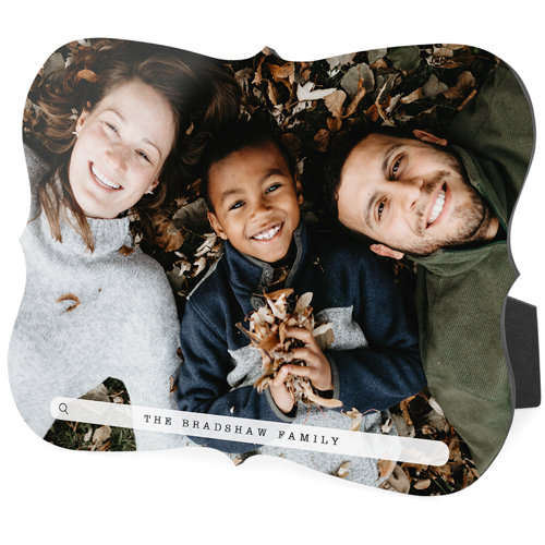 Family Banner Desktop Plaque, Bracket, 8x10, White, white