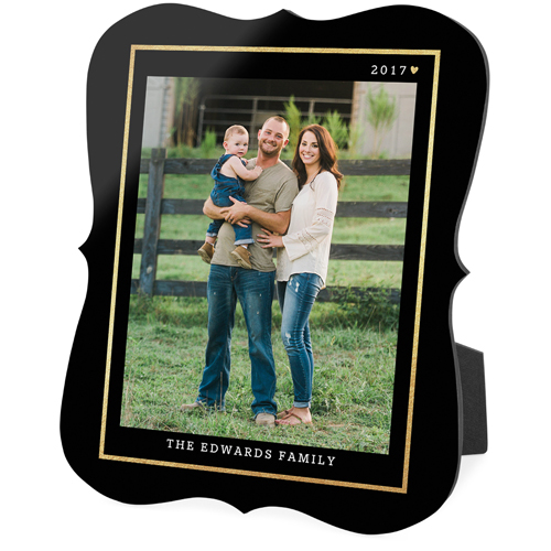 Simply Elegant Frame Desktop Plaque, Bracket, 8x10, Black