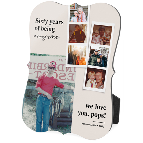 Through the Years Collage Desktop Plaque, Bracket, 5x7, Black