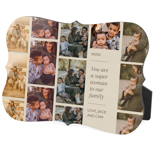 Photo Reel Collage Desktop Plaque, Bracket, 5x7, Beige