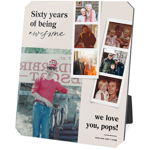 Through the Years Collage Desktop Plaque, Ticket, 8x10, Black