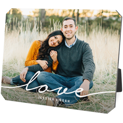 Modern Scripted Love Desktop Plaque, Ticket, 8x10, White