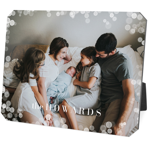 Bokeh Frame Desktop Plaque, Ticket, 8x10, White