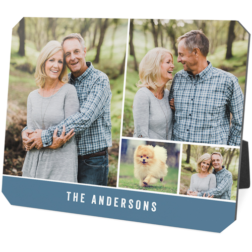 Simple Family Desktop Plaque, Ticket, 8x10, Blue