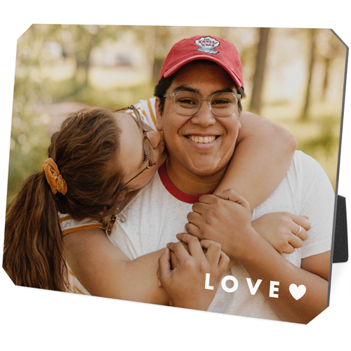 Modern Love Desktop Plaque, Ticket, 8x10, White