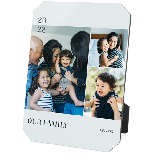 Our Family Memories Desktop Plaque, Ticket, 5x7, Gray