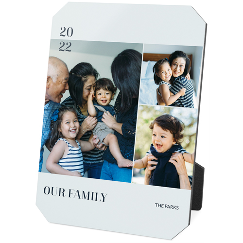 Our Family Memories Desktop Plaque, Ticket, 5x7, Gray, air