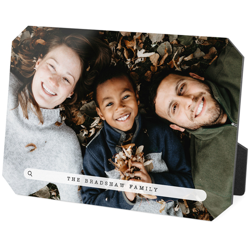 Family Banner Desktop Plaque, Ticket, 5x7, White