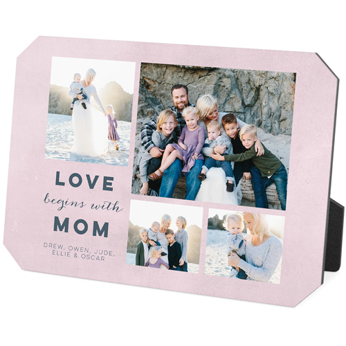 Contemporary Mom Desktop Plaque, Ticket, 5x7, Pink