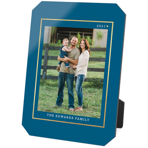 Simply Elegant Frame Desktop Plaque, Ticket, 5x7, Blue