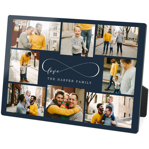 Infinity Love Desktop Plaque, Rectangle Ornament, 5x7, Black