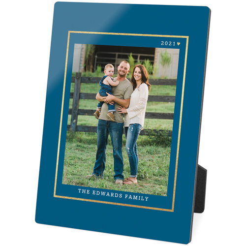 Simply Elegant Frame Desktop Plaque, Rectangle, 5x7, Blue