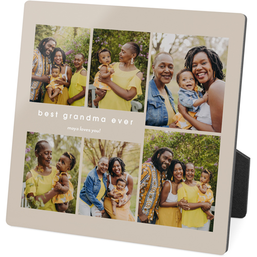 Text Gallery of Six Desktop Plaque, Rectangle, 5x5, Multicolor