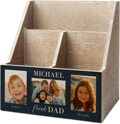 Proud Dad Desk Caddy, Desk Caddy, Blue, celeste