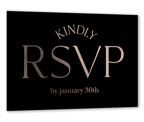 Luminous Cycle Wedding Response Card, Square Corners, Black