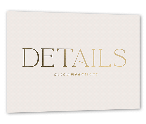 Brightly Joined Wedding Enclosure Card, Beige, Gold Foil, Personalized Foil Cardstock, Square